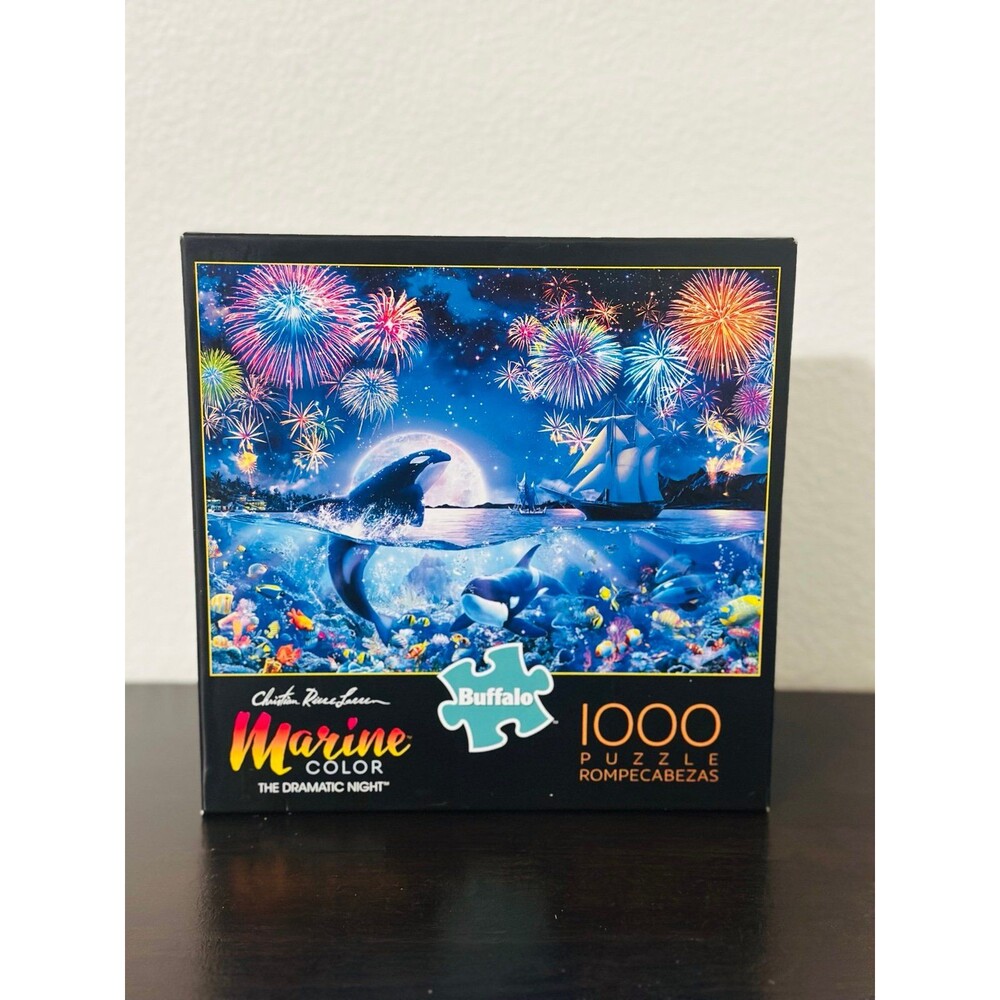 Buffalo Games Marine Color The Dramatic Night 1000 Piece Puzzle New Sealed Ocean